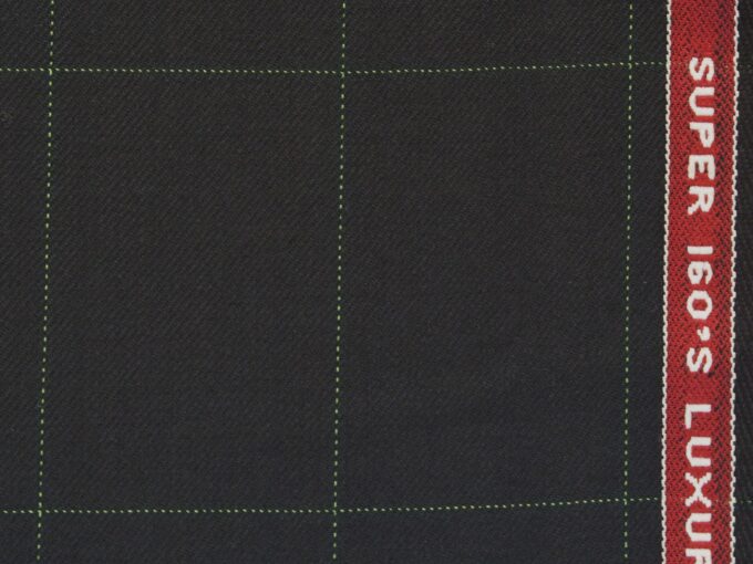 Holland And Sherry Super 160s With Cashmere & Silver Mink, Black